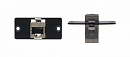 Модули-вставки Kramer Electronics [WA-45(B)] с проходными разъемами RJ-45 и стерео аудио (3,5-мм розетки). Цвет черный