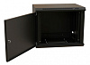 Шкаф коммутационный WRline (WR-TW-1266-SR-RAL9004) настенный 12U 600x600мм пер.дв.металл 2 бок.пан. направл.под винты 60кг черный 520мм 650мм IP20 ста