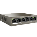 Коммутатор Tenda TEF1106P-4-63W Коммутатор неуправляемый PoE, 6 портов 6x100 Мбит/с, PoE 4х30 Вт, настольный