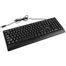 Клавиатура Gembird KB-220L {с подстветкой, USB, черный, 104 клавиши, подсветка Rainbow, кабель 1.5м, водоотталкивающая поверхность}