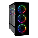 Корпус Exegate EX289024RUS Miditower i3 MAX (eATX, без БП, 2*USB+1*USB3.0, HD аудио, черный, 4 вент. 12см с RGB подсветкой, контроллер + ПДУ,