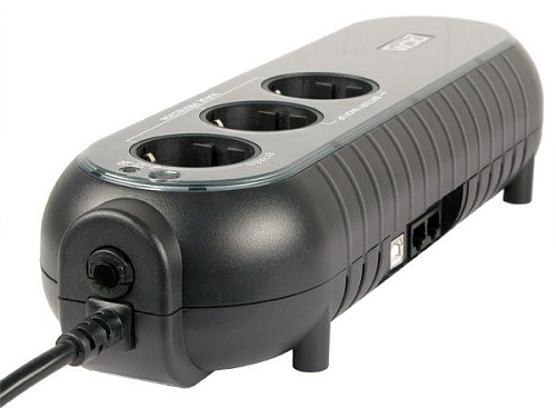 Источник бесперебойного питания Powercom Back-UPS WOW, OffLine, 500VA/250W, Tower, 3xSchuko outlets(1 Surge & 2 batt), USB (37370)