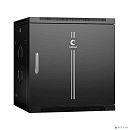 Cabeus SH-05F-12U60/35m-R-BK Шкаф телекоммуникационный настенный разобранный 19" 12U 600x350x635mm (ШхГхВ) дверь металл, цвет черный (RAL 9004)