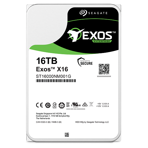 Жесткий диск SEAGATE Жесткий диск/ HDD SATA 16Tb Exos X16 6Gb/s 7200 256Mb 1 year warranty (replacement ST16000NM000J)