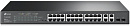 Коммутатор TP-Link SL2428P (L2) 24x100Мбит/с 4x1Гбит/с 2xКомбо(1000BASE-T/SFP) 24PoE+ 250W управляемый