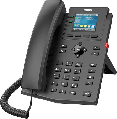 SIP-Телефон 2-проводной Fanvil 2 Wire Phone Energy-saving mode 6 Parties conference 3 Line Key HD voice 4 SIP Line Back light Opus+IPV6 PSU
