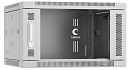 Cabeus SH-05F-6U60/60 Шкаф телекоммуникационный настенный 19" 6U 600x600x368mm (ШхГхВ) дверь стекло, цвет серый (RAL 7035)