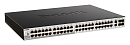 Коммутатор D-Link PROJ Управляемый L3 стекируемый PoE-коммутатор, 48x1000Base-T PoE, 2x10GBase-T, 4x10GBase-X SFP+, PoE-бюджет 370 Вт (740 Вт с DPS-70