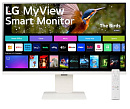 Монитор LG 31.5" 32SR83U-W Smart White, 16:9, IPS, 3840x2160, 5ms, 400cd, 60Hz, 2xHDMI, 2xUSB, 1xUSB-C, SPK, HAS