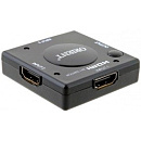 ORIENT HDMI Mini Switch HS0301L+, 3->1, HDMI 1.3b, HDTV1080p/1080i/720p, HDCP1.2, питание от HDMI, черный пл.корпус (29798)