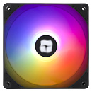 Кулер для корпуса/ Thermaltight TL-C12C-S (120x120x25mm, 4-pin PWM, ARGB, 66.17CFM, 25.6dBA, 1550RPM, Black)