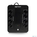 SMARTWATT UPS SAFE PRO 600 {линейно-интерактивный, 600/360 ВА/Вт, напольный/настенный, LED индикация, Shuko CEE7/4 - 8 шт. (4 шт. с резервным питанием