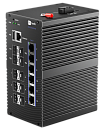 Коммутатор FPLUS Промышленный FIS-3316VX-D, 6 портов 10/100/1000BASE-T RJ45 PoE+, 6 портов SFP 1GE, 4 порта 10GE SFP+, питание DC 48-57 В, монтаж на D