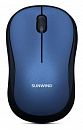 Мышь SunWind SW-M200 синий/черный оптическая (1600dpi) беспроводная USB для ноутбука (3but)