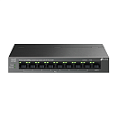 коммутатор TP-Link LS109P, 9-Port 10/100 Mbps Desktop Switch with 8-Port PoE+, 63 W, 250m