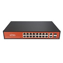 WI-PS320GF, Коммутатор неуправляемый PoE 350Вт, порты 16 PoE GE + 2 Combo GE/SFP, режим VLAN