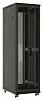 Шкаф коммутационный Hyperline (TTB-4268-DD-RAL9004) напольный 42U 600x800мм пер.дв.перфор. задн.дв.перфор. 2 бок.пан. 800кг черный 710мм 2055мм IP20 с