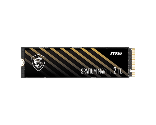 Твердотельный накопитель MSI SSD SPATIUM M461, 2000GB, M.2(22x80mm), NVMe, PCIe 4.0 x4, 3D TLC, R/W 5000/4200, IOPs 680 000/880 000, TBW 450, DWPD