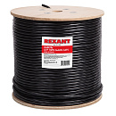 Rexant (01-1123-R) Кабель витая пара U/UTP, CAT 5е, PE, 16PR, 24AWG, OUTDOOR, SOLID, черный, 305м, РФ