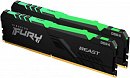 Память DDR4 2x16Gb 3200MHz Kingston KF432C16BB1AK2/32 Fury Beast RGB RTL Gaming PC4-25600 CL16 DIMM 288-pin 1.35В dual rank с радиатором Ret