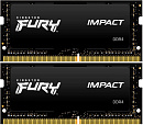 Память оперативная/ Kingston 64GB 3200MHz DDR4 CL20 SODIMM (Kit of 2) FURY Impact