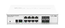 Маршрутизатор MIKROTIK Cloud Router Switch 112-8G-4S-IN with QCA8511 400Mhz CPU, 128MB RAM, 8xGigabit LAN, 4xSFP, RouterOS L5, desktop case, PSU