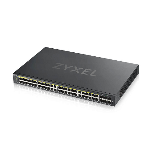 Коммутатор ZYXEL Коммутатор/ GS1920-48HPv2 Hybrid Smart switch PoE+ Nebula Flex, 44xGE PoE+, 4xCombo (SFP/RJ-45 PoE+), 2xSFP, budget PoE 375W, Standalone