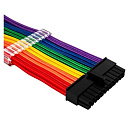 Блок питания 1STPLAYER RB-001 Комплект кабелей-удлинителей для БП / 1x24pin ATX, 2xP8(4+4)pin EPS, 2xP8(6+2)pin PCI-E / premium cotton / 350mm / RAINBOW