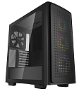 корпус Deepcool CK560 без БП, боковое окно (закаленное стекло), 3xARGB LED 120мм вентилятора спереди и 1x140мм вентилятор сзади, черный, ATX