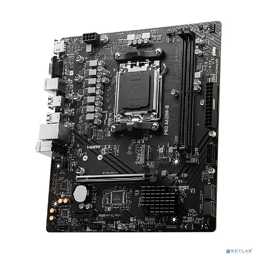 MSI PRO A620M-B A620, AM5, 2*DDR5, 1*PCIEx16, 1*PCIEx1, 1*M.2, 6*USB3.2Gen1, 6*USB2.0, 4*SATA3.0, 2.5G, VGA, HDMI, M-ATX, RTL