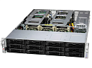 Серверная платформа Supermicro SuperServer 2U 621C-TN12R noCPU(2) 4th/5th Gen(MCC Carrier) /TDP 350W/no DIMM(16)/12x3,5"/2,5"/2x10Gb SFP+/2x1200W/SFT-