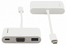 Kramer ADC-U31C/M1 Переходник USB 3.1 тип C вилка на VGA розетку, USB 3.0 розетку и розетку USB 3.1 Type-C для зарядки мобильных устройств