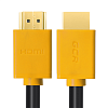 Кабель Greenconnect GCR HDMI 1.4, 2.0m, желтые конн, 30/30 AWG, позол контакты, FullHD, Ethernet 10.2 Гбит/с, 3D, 4Kx2K, экран (HM400)