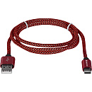 Defender USB кабель USB09-03T PRO USB2.0 Красный, AM-Type-C, 1m, 2.1A (87813)