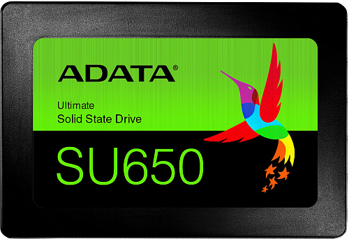 Твердотельный накопитель/ ADATA SSD Ultimate SU650, 240GB, 2.5" 7mm, SATA3, 3D TLC, R/W 520/450MB/s, IOPs 40 000/75 000, TBW 140, DWPD 0.5 (3 года)