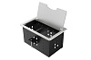 [WRTS-12BOX-S] Прямоугольный металлический корпус Wize Pro [WRTS-12BOX-S] для модульной системы врезного лючка в стол с откидывающейся крышкой, до12 м