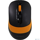 A-4Tech Мышь Fstyler FG10 черный/оранжевый оптическая (2000dpi) беспроводная USB [1147568]