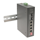 Промышленный PoE коммутатор OSNOVO SW-80402-I Промышленный PoE коммутатор Gigabit Ethernet на 4GE PoE + 2 GE SFP порта. Порты: 1 xGE (10/100/1000Base-