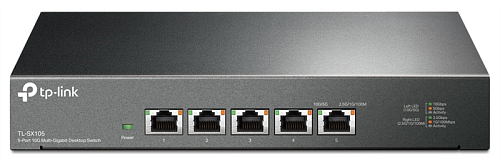 Коммутатор TP-Link TL-SX105, 5-портовый настольный неуправляемый 10 Гбит/с, 5 портов RJ-45 100 Мбит/с / 1 Гбит/с / 2,5 Гбит/с / 5 Гбит/с / 10 Гбит/с,
