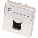 Вставка Вставка Mosaic 45x45, RJ-45 UTP, кат.5e, со шторкой и увеличенным окном маркировки, белая