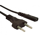 Кабель питания аудио/видео CABLEXPERT 1.8м, 2-pin, VDE, черный, пакет [PC-184/2-1.8M]