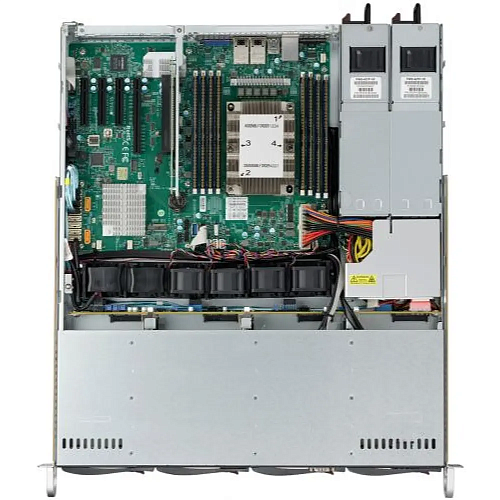 Сервер SUPERMICRO SuperServer 1U 5019P-MTR noCPU(1)Scalable/TDP 70-205W/ no DIMM(8)/ SATARAID HDD(4)LFF/ 2x10GbE/ 1xFH, M2/ 2x400W