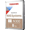 Жесткий диск/ HDD Toshiba N300 NAS SATA3 8Tb 3.5"" 7200 256Mb 1 year warranty (analog HDWG180UZSVA)