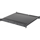 Полка Полка с креплением на 4 точки для двухрамных стоек с регулируемой глубиной, нагрузка - 45 кг, черная