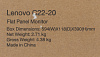 Монитор Lenovo 21.5" ThinkVision C22-20 черный TN 5ms 16:9 HDMI 200cd 90гр/65гр 1920x1080 75Hz VGA FHD 2.71кг