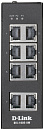 Коммутатор D-LINK Коммутатор/ DIS-100E-8W Unmanaged Industrial Switch 8x100Base-TX, Surge 2KV, Alarm relay, DIN-Rail, metal case IP30, -40 to 75°C, only DC power, w/o