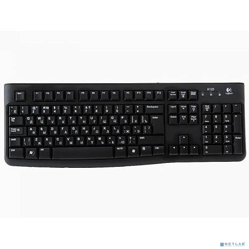 920-002522 Logitech Клавиатура K120 Black USB оригинальная заводская гравировка RU/LAT