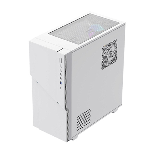 Корпус GameMax ZORRO WHITE без БП (Midi Tower, Белый., 1*USB3.0, 1*USB Type-C, COC fan)