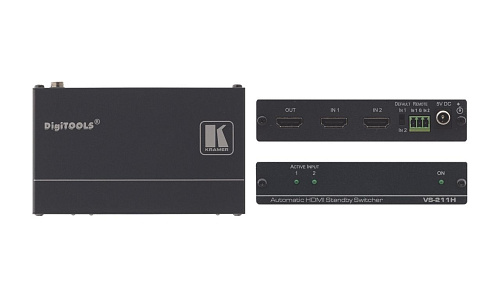 Коммутатор Kramer Electronics [VS-211H-демо] Автоматический Kramer 2x1 сигнала HDMI, поддержка HDCP, скорость до 2.25Gbps.