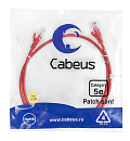 Патч-корд Cabeus PC-UTP-RJ45-Cat.5e-1m-RD-LSZH Патч-корд U/UTP, категория 5е, 2xRJ45/8p8c, неэкранированный, красный, LSZH, 1м